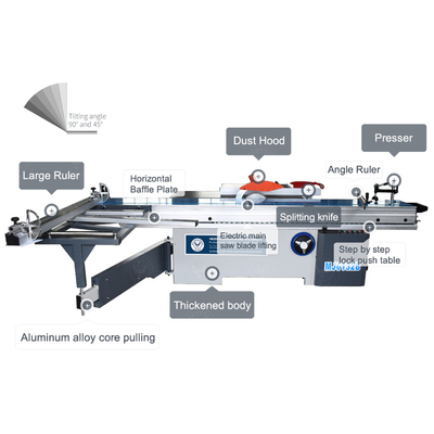 MJ6132 Precision Horizontal Automatic Sliding Table Panel Saw MDF Woodworking Machine For Woodworking