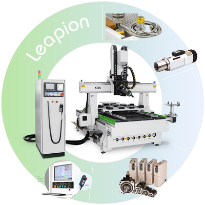 Garment Shops New Leapion Wood CNC Router Machine 1325 Engraver Milling 4 Axis CNC Router Machine
