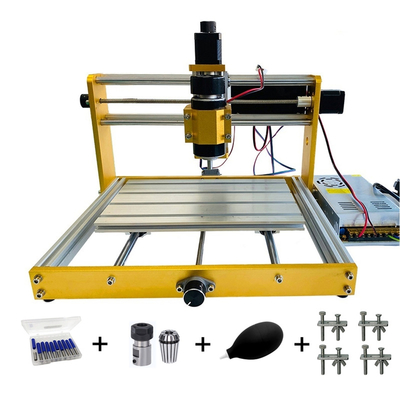 Laser Engraving CNC Desktop Wood Engraver Milling Router Machine 3018 Plus with Nema17/23 Stepper Motors and 52mm Spindle Support Laser Head 30W